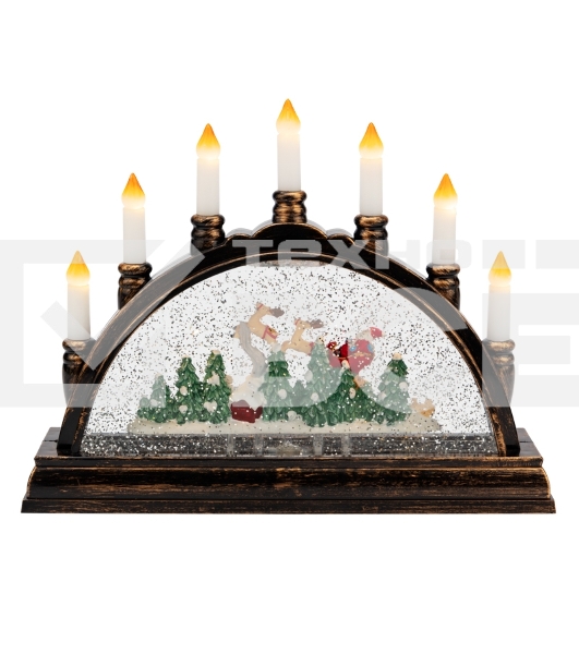 Декоративный светильник 'Подсвечник' с эффектом снегопада Neon-night