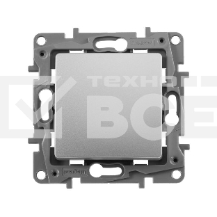 Переключатель одноклавишный, автоматические клеммы, Etika, 10AX, 250В~, алюминий