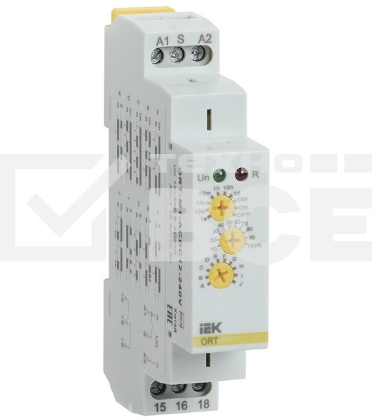 Реле времени ORT многофункциональное 1 конт. 12-240В AC/DC IEK ORT-M1-ACDC12-240V
