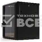 Шкаф настенный Hyperline TWB-1566-GP-RAL9004 19-дюймовый (19