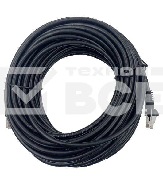 Патч-корд Buro UTP 4 пары cat5E CCA molded 15м черный RJ-45 (m)-RJ-45 (m)