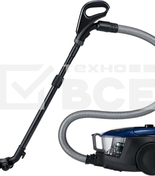 Пылесос Samsung SC18M3120VB синий, 380/1800 Вт, уборка сухая, пылесборник контейнер 2 л