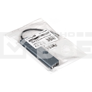 Док-станция ExeGate EX293983RUS DUB-21C/PD/CR/H (кабель-адаптер USB Type-C --> 2xUSB3.0 + Card Reader + PD 100W + HDMI 4K@60Hz, Plug&Play, серый)