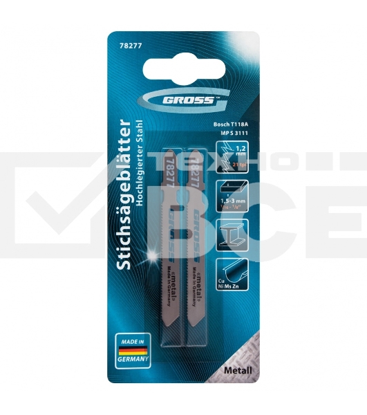 Полотна для электролобзика  по металлу, 2 шт.( 3111 - T118A ) Gross
