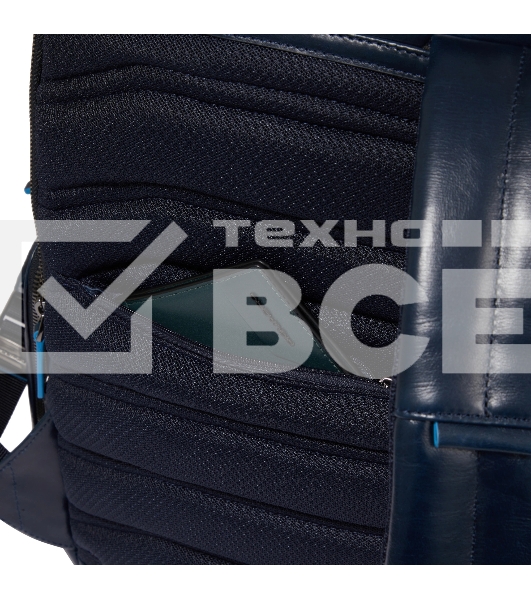 Рюкзак мужской Piquadro Blue Square CA6592B2BM/BLU2, кожа, темно-синий