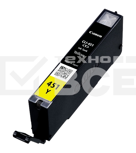 Картридж струйный CLI-451Y (6526B001) для Canon PIXMA iP7240/MG6340/MG5440, Желтый(Yellow), 344стр.
