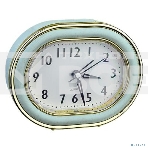 Часы-будильник Perfeo Quartz 'PF-TC-017', овальные 10,5*12,5 см, подсветка, зелёные, фото 1