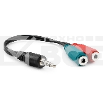 Кабель аудио сигнала Gembird Jack3.5 4pin->Jack3.5 стерео + 3.5 микрофон моно, длина 20с, черный, фото 1