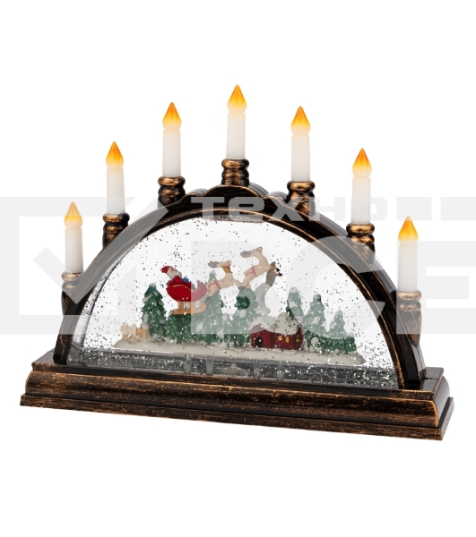 Декоративный светильник 'Подсвечник' с эффектом снегопада Neon-night