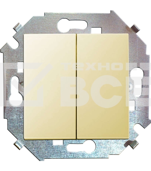 Механизм выключателя 2-кл. СП Simon15 16А IP20 сл. кость Simon 1591398-031