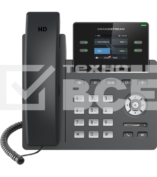 Телефон IP Grandstream GRP-2612 черный