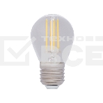 Лампа светодиодная филаментная Rexant Шарик GL45 7.5 Вт 600 Лм 2700K E27 диммируемая, прозрачная колба, фото 1