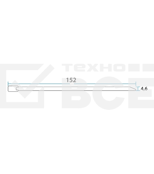 Хомут-стяжка стальной Rexant 152x4,6 мм, упаковка 100 шт.