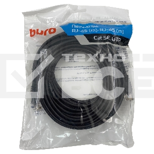 Патч-корд Buro UTP 4 пары cat5E CCA molded 15м черный RJ-45 (m)-RJ-45 (m)