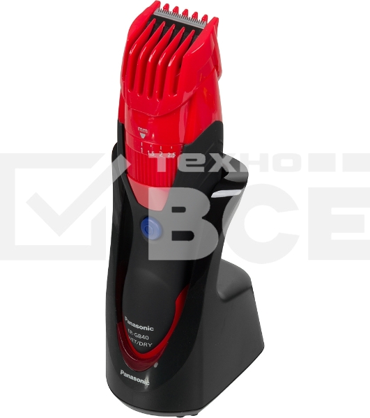 Машинка для стрижки Panasonic ER-GB40 красный (насадок в компл:1шт)