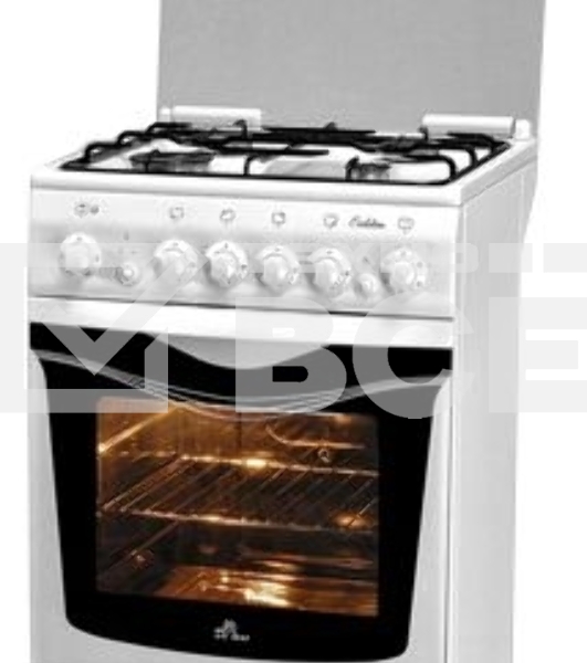 Комбинированная плита DE LUXE 5040.20гэ(кр) ШхГхВ 50x50x85,4 газовые горелки, электодуховка с терморегулятором, белая