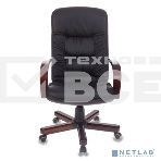 Кресло руководителя Бюрократ T-9908/WALNUT черный, кожа, крестовина металл, фото3