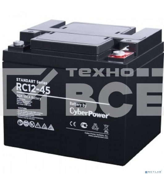 Батарея SS CyberPower Standart series RC 12-45 / 12V 50 Ah