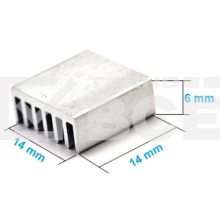 Аллюминиевый радиатор 14x14x6 мм