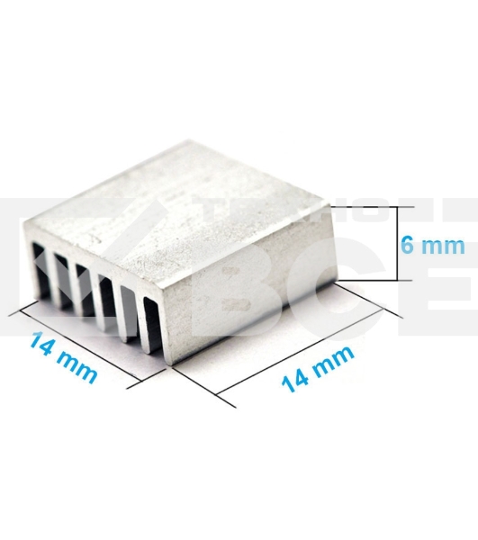 Аллюминиевый радиатор 14x14x6 мм