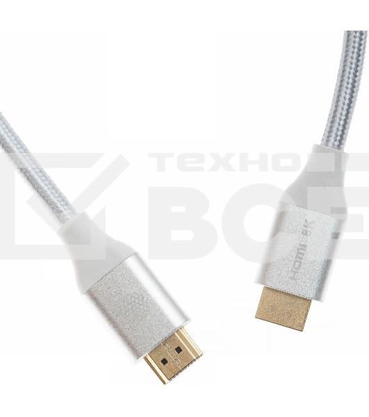 Кабель аудио-видео Cactus CS-HDMI.2.1-3 HDMI (m)/HDMI (m) 3м. Позолоченные контакты серебристый