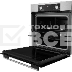 Встраиваемый духовой шкаф Kuppersberg HF 610 BX 60 см, 80 л, 10 режимов, эмаль легкой очистки, поворотные переключатели, телескопические направляющие на 1 уровне, черный - нержавеющая сталь, фото3
