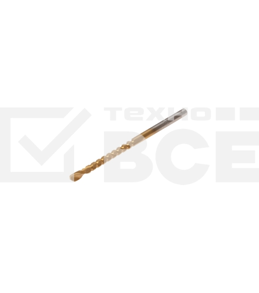 Сверло-фреза по металлу Kranz 3 мм, HSS, ТИТАН, цилиндрический хвостовик (1 шт/уп)