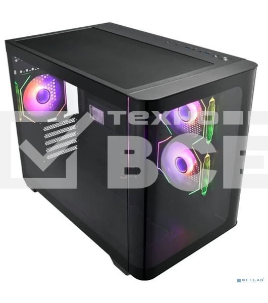 Компьютерный корпус FSP mATX Minitower S380-BA, черный