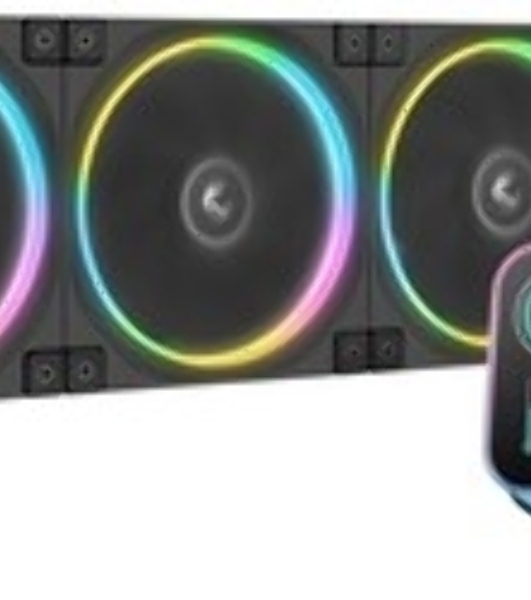 Система жидкостного охлаждения Deepcool LQ360 Ultra ARGb Soc-AM5/AM4/1200/1700/1851 черный 4-pin 38.71dB Al LCD 350W 1840gr Ret (R-LQ360-BKASMC-G-1)