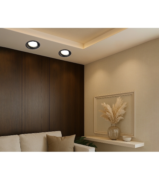 Светильник Ambrella light TN6653 BK черный IP44 GX53 D110*48