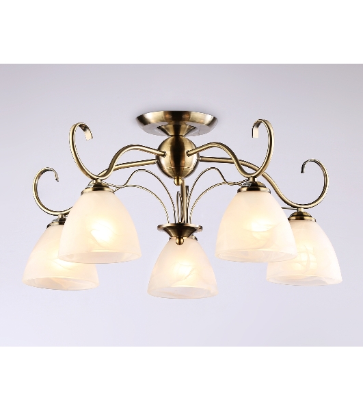 Светильник Ambrella light TR3046/5 SB/FR бронза/белый матовый E27/5 max 40W D595*285