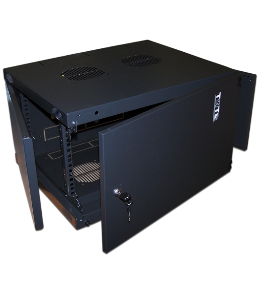 Шкаф настенный Lanmaster TWT-CBWNM-12U-6X6-BK 12U 600x600мм пер.дв.металл несъемные бок.пан. черный