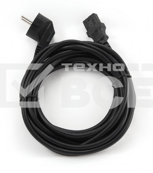 Кабель питания Cablexpert PC-186-10, 3.0м, Schuko- C13, 6А, черный, с заземлением
