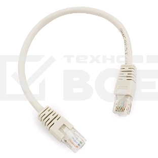 Патч-корд UTP Cablexpert кат.6, 0.25м, литой, многожильный (серый)