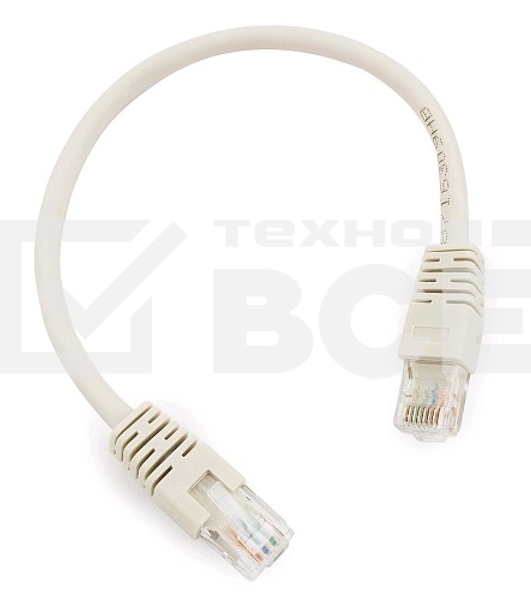 Патч-корд UTP Cablexpert кат.6, 0.25м, литой, многожильный (серый)