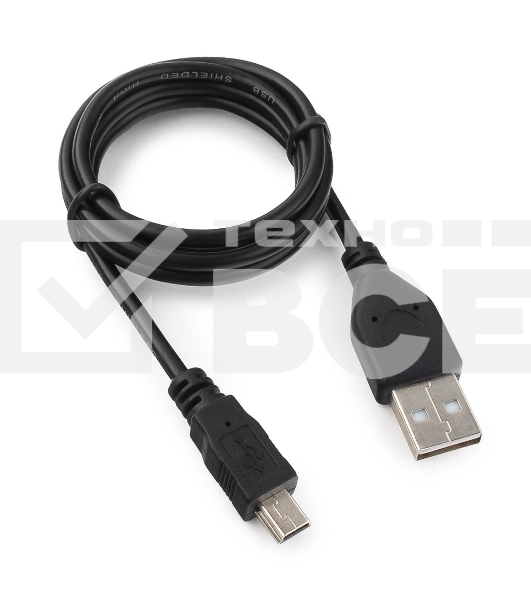 Кабель USB 2.0 Гарнизон GCC-USB2-AM5P-1M, AM/miniBM 5P, 1м, пакет