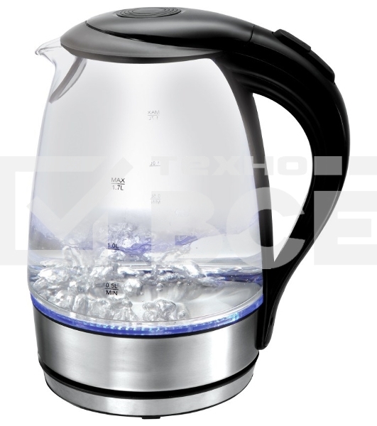 Чайник электрический Kelli KL-1462 стекло(Объем 1.7л. 1850-2200Вт. Термостойкое боросиликатное стекло, внутр. подсветка. Автомат. отключение Шкала уровня воды. Защита чайника от включения без воды. Поворот корпуса на 360°. Закрытый нагреват. элемент.)