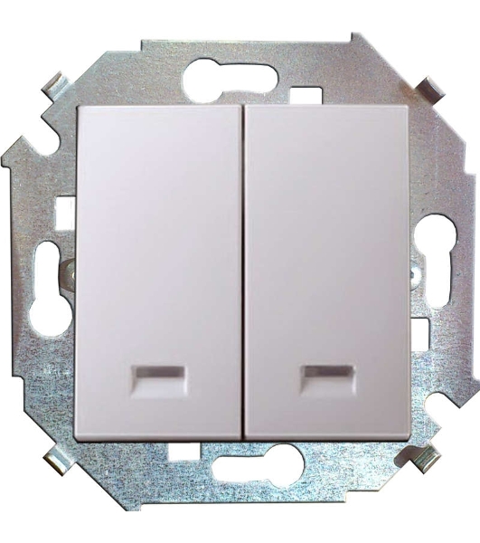 Механизм выключателя 2-кл. СП Simon15 16А IP20 с индик. бел. Simon 1591392-030