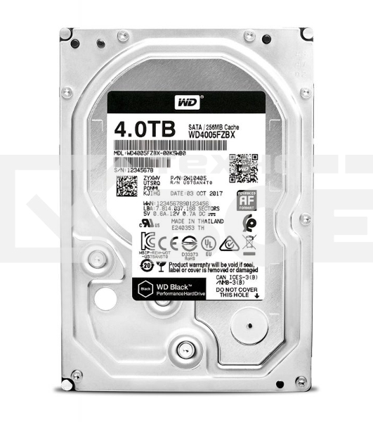 Жесткий диск SATA 4TB 7200RPM 6GB/S 256MB BLACK WD4005FZBX WDC 3.5