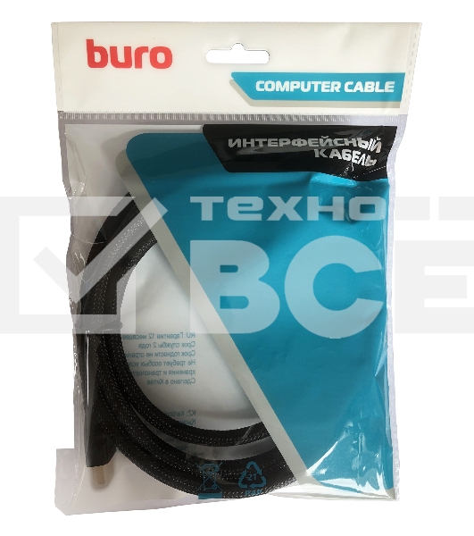 Кабель аудио-видео Buro HDMI (m)/HDMI (m) 3м. черный (HDMI-V1.4-3MC)
