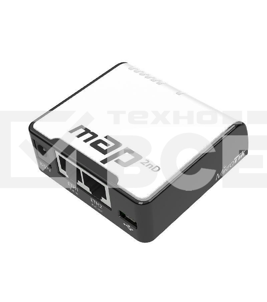 Беспроводной маршрутизатор MikroTik RBmAP2nD 802.11n 300Mbps 2.4 ГГц -1xLAN PoE белый