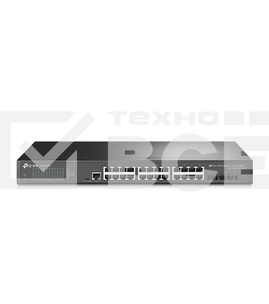 Коммутатор TP-Link JetStream 24-портовый управляемый SFP уровня 2+, 20 гигабитных SFP-портов и 4 гигабитных комбинированных порта SFP/RJ45
