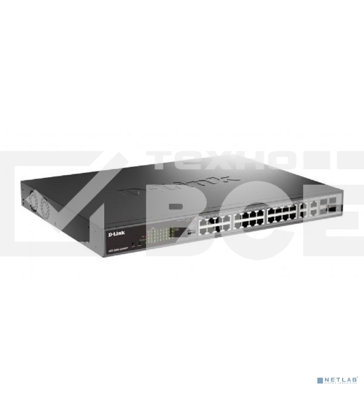 Сетевой коммутатор Smart L2 Surveillance Switch 24х1000Base-T PoE (8 PoE ports 802.3bt 90W), 4xCombo 1000Base-T PoE/SFP, PoE Budget 518W, Long-range PoE up to 250m