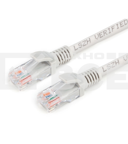 Патч-корд LSZH UTP Cablexpert PP31-2M кат.5e, 2м, литой, многожильный (серый)