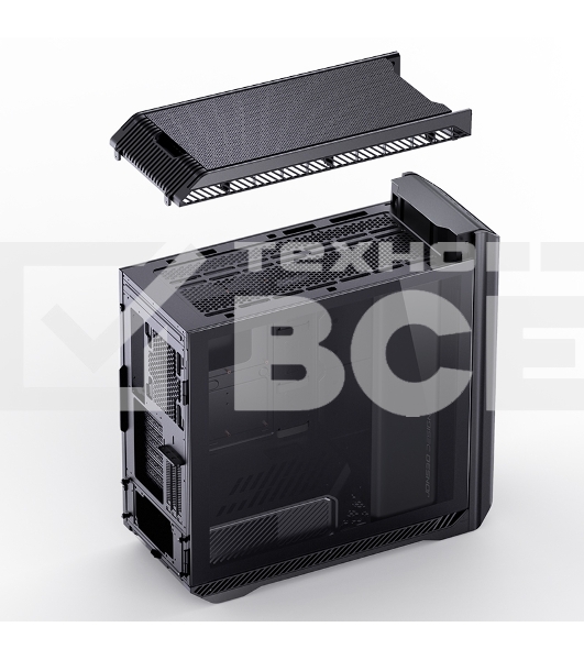 Компьютерный корпус  E-ATX/ JONSBO D500 BK, E-ATX case, 2xU3.0+1xType-C, Combo Audio, 2.0mm aluminium +metal