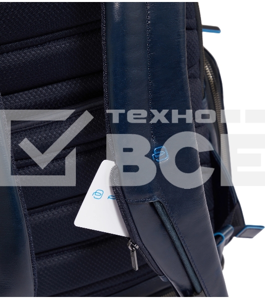 Рюкзак мужской Piquadro Blue Square CA6592B2BM/BLU2, кожа, темно-синий