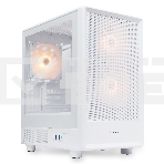 Компьютерный корпус HSPD M310, Mesh Mini-tower, белый, TG, 0.4 SPCC, 3x120мм ARGb mATX, mITX 180/280/160мм 1x2.5