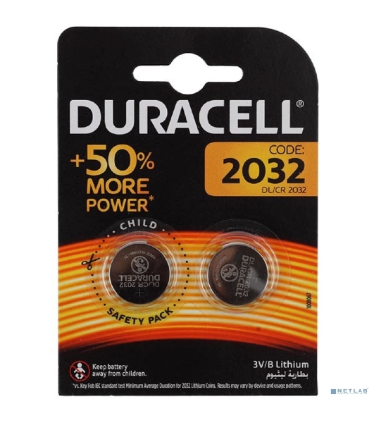 Батарея Duracell CR2032-2BL (2 шт. в уп-ке)
