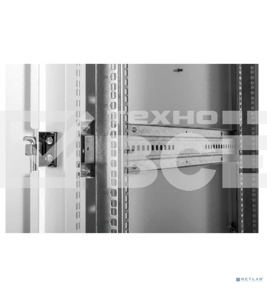 Шкаф серверный напольный 48U (600 1000) дверь перфорированная, задние двойные перфорированные