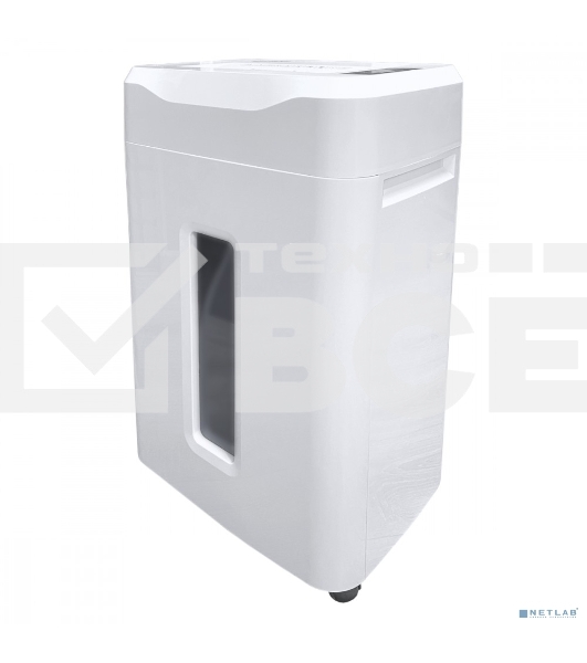 Шредер Office Kit S243N 3,9х38 белый (секр.P-4) фрагменты 35лист. 35лтр. скрепки скобы пл.карты CD